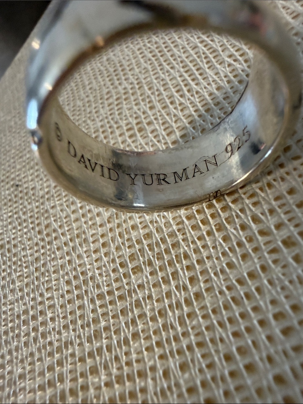 David Yurman Silver Chevron Motif Ring - Picture 4 of 5
